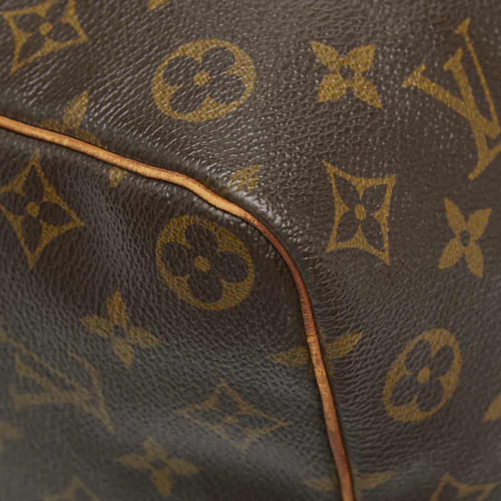 LOUIS VUITTON Authentic Brown Monogram Leather Speedy 35 Boston Bag - Picture 7 of 12